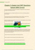 Chapter 5 chapter test EMT Questions Solved 100&percnt; Correct