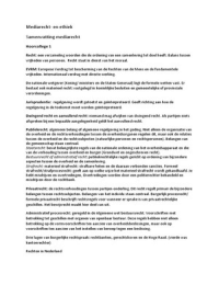 Samenvatting mediarecht- en ethiek   artikelen DLWO&comma; aantekeningen les en herhalingscollege ethiek