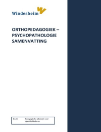 Orthopedagogiek/psychopathologie