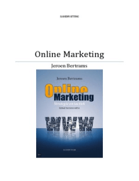 Online Marketing - Jeroen Bertrams (samenvatting hele boek)