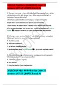 HESI RN Pediatrics 2023/2024 Exam 55 answers LATEST UPDATE Rated A+