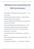 NAB Review from Townsend Exam with 100% Correct Answers