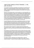 JOINT STAFF ANNUAL ETHICS TRAINING - &lpar;1 HR&rpar; &lbrace;JKO JS-US010&rcub;