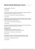 Mental Health Medication Exam NEWEST 2026&sol;2027 ACTUAL EXAM COMPLETE QUESTIONS AND CORRECT DETAILED ANSWERS &lpar;VERIFIED ANSWERS&rpar; &vert;ALREADY GRADED A&plus;&vert;&vert;BRAND NEW&excl;&excl;