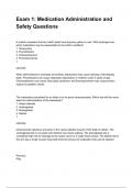 Exam 1&colon; Medication Administration and Safety Questions And Answers REVISED AND UPDATED FOR 2026&sol;2027 ACTUAL EXAM COMPLETE QUESTIONS AND CORRECT DETAILED ANSWERS &lpar;VERIFIED ANSWERS&rpar; &vert;ALREADY GRADED A&plus;&vert;&vert;BRAND NEW&excl;&excl;