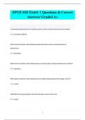 SPCE 630 Exam 1 Questions & Correct  Answers/ Graded A+