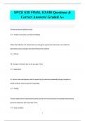 SPCE 630 FINAL EXAM Questions &  Correct Answers/ Graded A+
