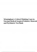 Winningham's Critical Thinking Cases in Nursing Medical-Surgical Pediatric Maternity and Psychiatric Test Bank.
