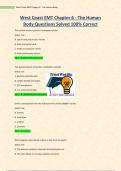 West Coast EMT Chapter 6 - The Human Body Questions Solved 100&percnt; Correct