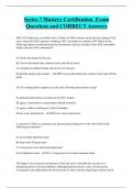 Series 7 mastery    Bundled Exam Questions Package with Correct Answers