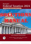 Pearson's Federal Taxation 2024 Corporations, Partnerships, Estates, & Trusts, 37th edition Luke E. Richardson, Mitchell Franklin SOLUTIONS MANUAL 