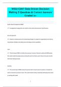WGU C207 Data Driven Decision  Making 5 Questions & Correct Answers/  Graded A+