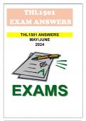 THL1501 MAY EXAM ANSWERS 2024