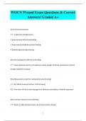 WOCN Wound Exam Questions & Correct  Answers/ Graded A+