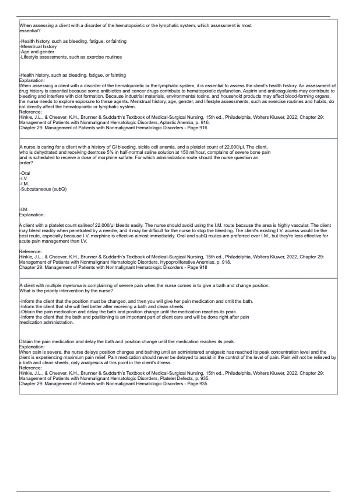 Chapter 29 Management of Patients with Nonmalignant Hematologic ...