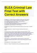 BLEA Criminal Law Final Test with Correct Answers (1)