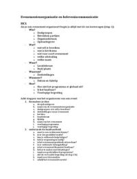 Samenvatting Evenementenorganisatie hoorcolleges