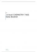 AQA   A-level CHEMISTRY 7405 Data Booklet   FOR JUNE 2023