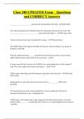 Class 200 UPDATED Exam Questions  and CORRECT Answers
