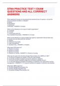 STNA PRACTICE TEST 1 EXAM QUESTIONS AND ALL CORRRECT ANSWERS