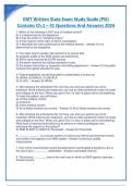 EMT Written State Exam Study Guide (PSI) Contains Ch.1 – 41 Questions And Answers 2024.