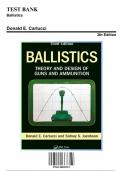 Solution Manual&colon; Ballistics&comma; 3rd Edition by Jacobson - Chapters 1-21&comma; 9781138055315 &vert; Rationals Included