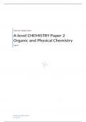 AQA A-level CHEMISTRY Paper 2 Organic and Physical Chemistry  QUESTION PAPER FOR JUNE 2023