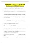 Indiana Fire Fighter UPDATED Exam  Questions and CORRECT Answers