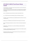ST 235-01 UNCG Final Exam Study Guide Questions and Answers with complete solution