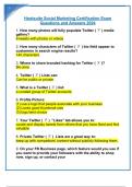 Hootsuite Social Marketing Certification Exam Questions and Answers 2024.