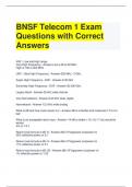 BNSF Telecom 1 Exam Questions with Correct Answers