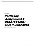 TMN3705 Assignment 2 2024 (655484)- DUE 7 June 2024