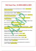 RAC Exam Prep - EU MDD&sol;AIMDD & MDR 2024 with complete solution&semi;&lpar;Study Aid - RAC