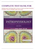 COMPLETE TEST BANK FOR   Pathophysiology: The Biologic Basis for Disease in Adults and Children 8th Edition by Kathryn L. McCance MS PhD (Author) latest update 