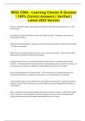 WGU C963 - Learning Checks & Quizzes &vert; 100&percnt; Correct Answers &vert; Verified &vert; Latest 2024 Version