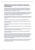 CWEA Environmental Compliance Questions and Answers&period;