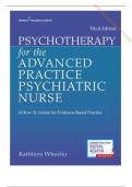 TEST BANK--PSYCHOTHERAPY FOR ADVANCED PRACTICE PSYCHIATRIC NURSE, 3RD EDITION BY SKATHELEEN WHEELER. CHAPTER 1-42 ALL CHAPTERS INCLUDED