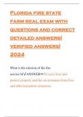 Florida fire state farm real exam with questions and correct detailed answers&lpar; verified answers&rpar; 2024