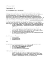 Reflecteren H2&comma; 3 & 4 