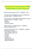 Conversion 2 Test Questions With  Verified 100% Correct Answers