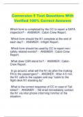 Conversion 5 Test Questions With  Verified 100% Correct Answers