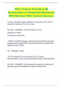 CPL's Course Test 4A & 4B Examination (13 Repeated Questions) With Revised 100% Correct Answers