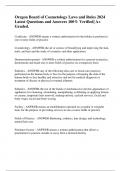 Oregon Board of Cosmetology Laws and Rules 2024  Latest Questions and Answers 100&percnt; Verified&vert; A&plus;  Graded&period;