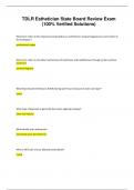 TDLR Esthetician State Board Review Exam &lpar;100&percnt; Verified Solutions&rpar;