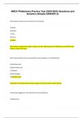 AMCA Phlebotomy Practice Test &lpar;2024-2025&rpar; Questions and Answers &lpar;Already GRADED A&rpar; 