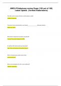 AMCA Phlebotomy review Exam &lpar;100 out of 100&rpar; Latest Update &lpar;Verified Elaborations&rpar;