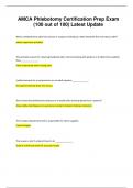 AMCA Phlebotomy Certification Prep Exam &lpar;100 out of 100&rpar; Latest Update