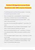 Florida 2-20 Agents License Exam Questions with 100% Correct Answers