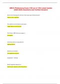 AMCA Phlebotomy Exam &lpar;100 out of 100&rpar; Latest Update &lpar;2024-2025&rpar; Questions and Verified Answers