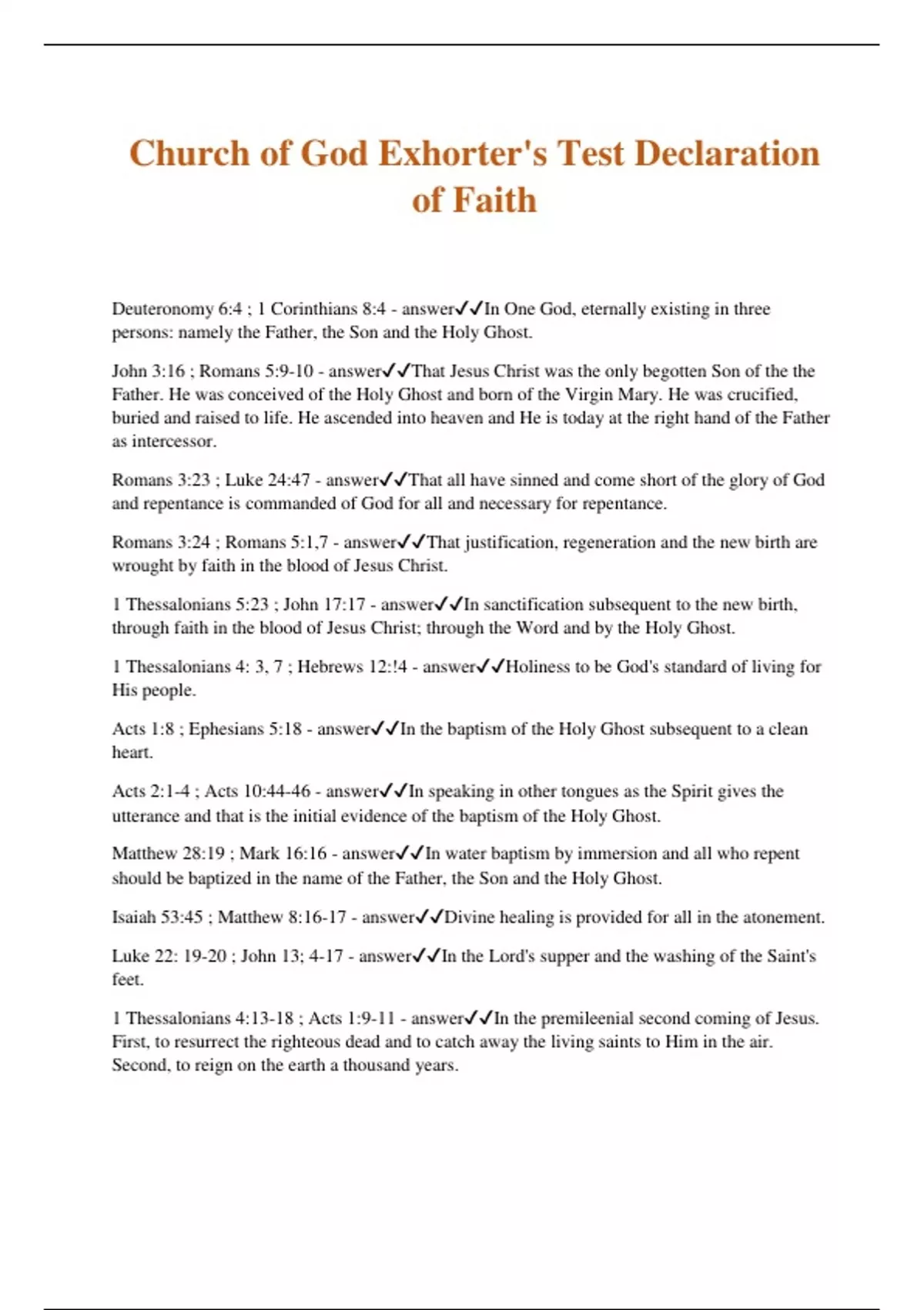 Church of God Exhorter's Test Declaration of Faith - Church of God ...